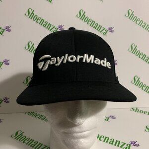 TaylorMade Hat Golf Tour Authentic Flat Bill TP5 SIM2 Snapback Black Cap OSFM
